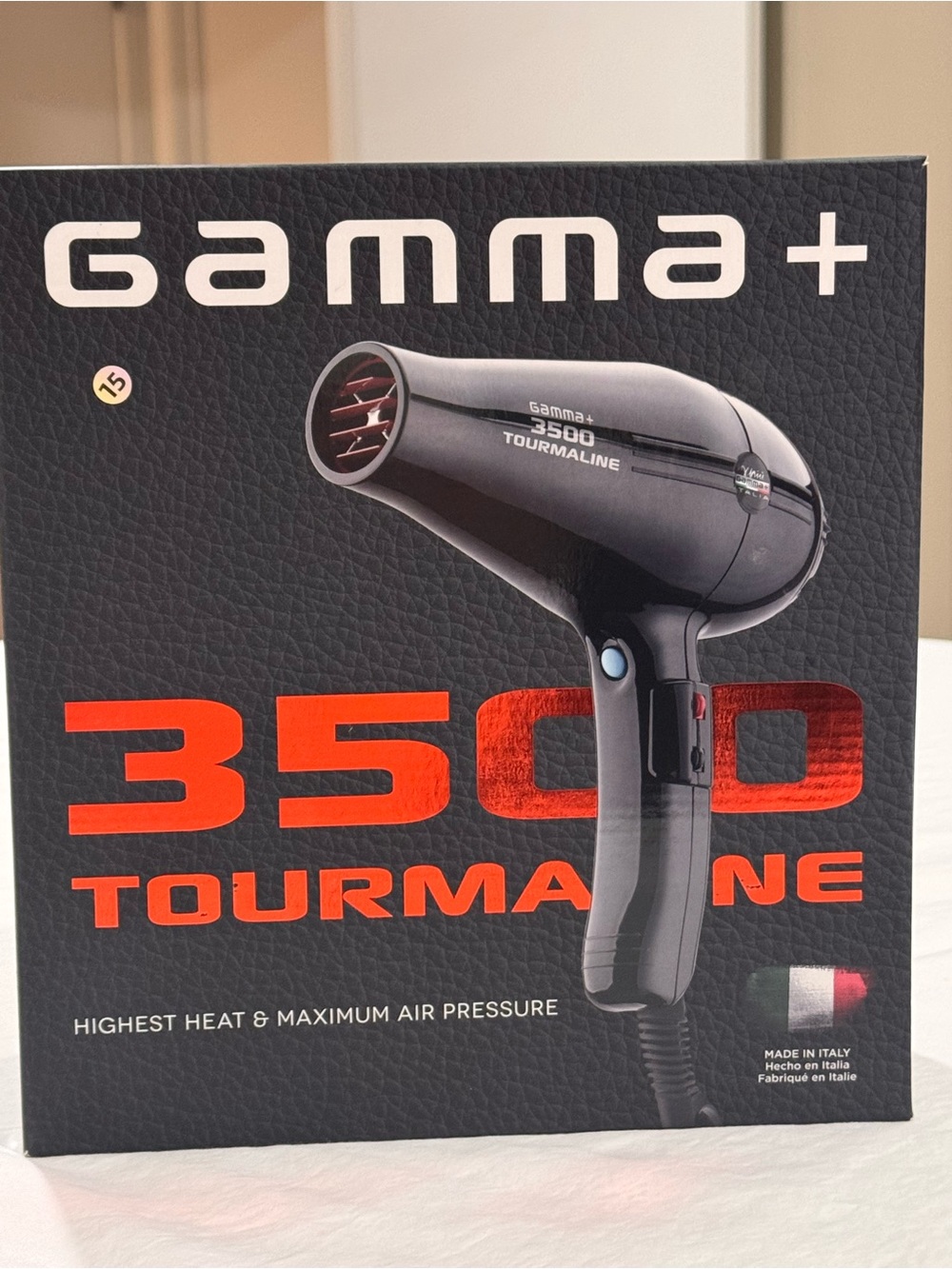 NWT GAMMA+ 3500 Tourmaline Black Hair Dryer